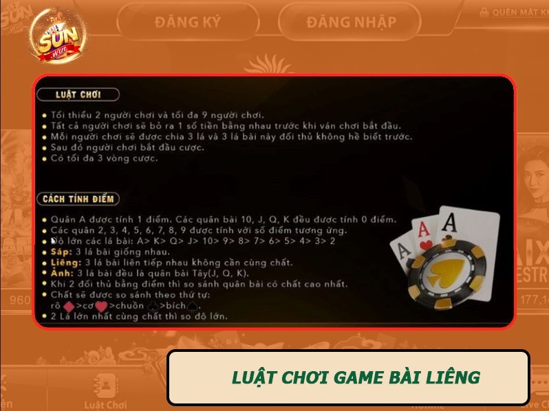 Luật chơi trong game bài Liêng dễ hiểu