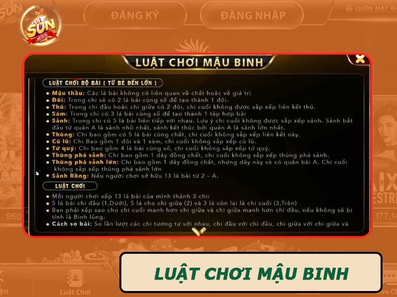 Nắm rõ luật cơ bản trong Mậu Binh